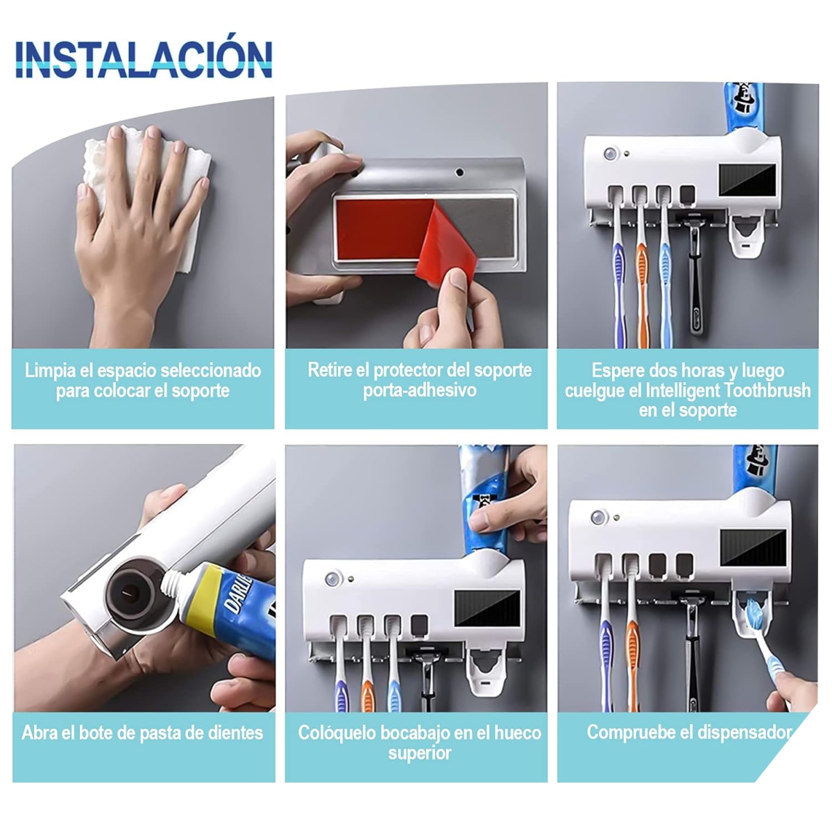 Miniatura 5 de Soporte cepillo dental esterilizador uv